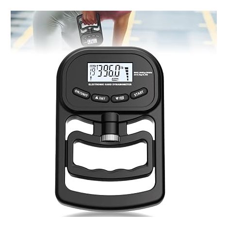 180kg Digital Hand Weight Machine Dynamometer with USB Charging Cable Electronic Grip Strength Device Large LED Display (1/5)