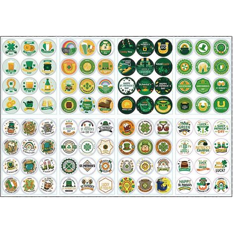 24 Blatt Aufkleber zum St. Patrick's Day, irische Festival-Siegeletiketten für Geschenkboxen, Backwaren, Flaschen, Karten, Schreibwaren, Dekoration, Bastelbedarf, 1,5 Zoll