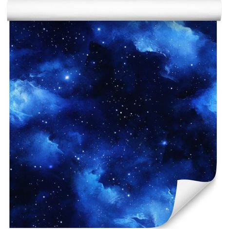 Papier peint aquarelle galaxie bleu marine, bleu montagne 50x1000 cm (1/5)