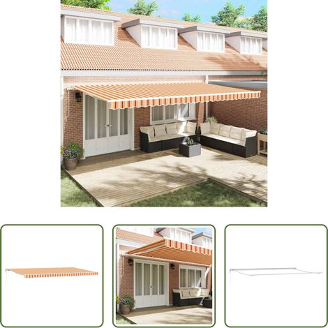 Store rétractable - Auvent rétractable électrique Jaune et Orange 600 × 300 cm (1/5)