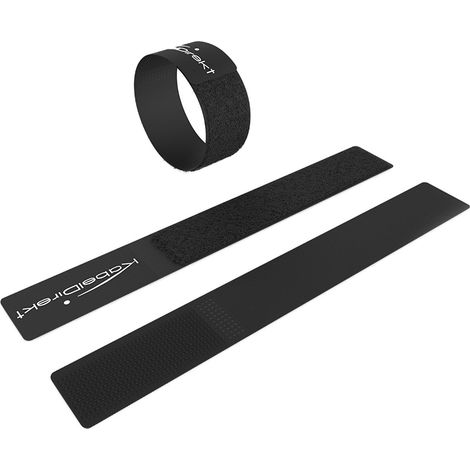 KabelDirekt – 2 cm x 16 cm Fascette Fermacavo (con micro ganci, fibre sintetiche, riutilizzabili, 16 pezzi, per disposizione, raggruppamento dei cavi), (1/4)