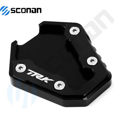 (TRK Noir) Compatible avec Benelli TRK702X TRK702 TRK 702X 702 Accessoires moto Plaque de support latérale pour pied Extension de béquille Coussinet de béquille 2022 2023 maxpower (1/4)