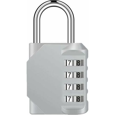 Cadenas à combinaison, serrure à code pour armoires, cadenas à combinaison à 4 chiffres pour salle de sport, école, portail, abri de jardin, garage, espace de stockage, cadenas à bagages et boîte à ou