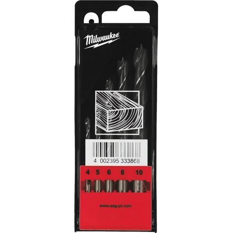 MILWAUKEE - Set di mecchie elicoidali per legno, Numero di