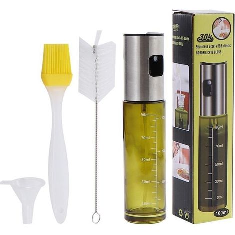 Diffuseur d'huiles essentielles - Diffuseur de cuisine - Acier inoxydable - 100 ml, Distributeur anti-goutte (Vert)- (1/5)