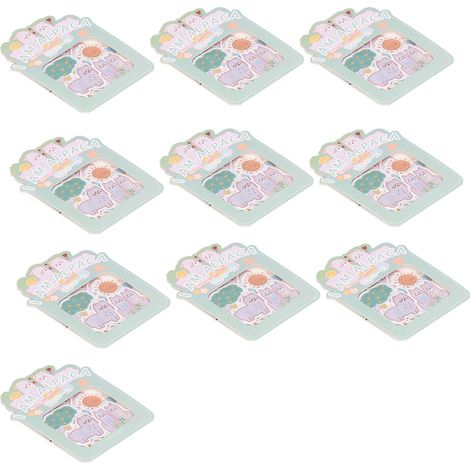 Aufkleber 10 Stück Umweltfreundliches Papiermaterial Wasserfest Staubdicht Leicht abreißbar Aufkleber für Laptops Skateboards Koffer Autos (Lamm) (1/5)