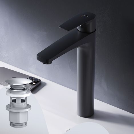 Robinet Salle de Bain Mitigeur lavabo, Noir, taille L, FGA92222 AM.PM (1/2)