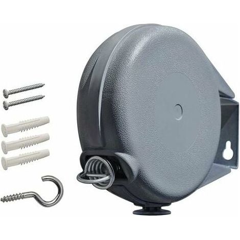 Corda Para Tender Ropa Retráctil - 12 M - Carga Máxima 13,6 Kg - Para Balcón Terraza Cuarto De Baño - 1 Unidad (1/5)