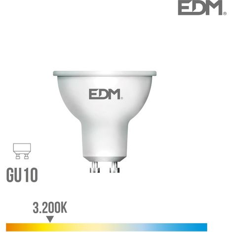 Lampadina LED dicroica gu10 8w 710lm 3200k luce calda EDM