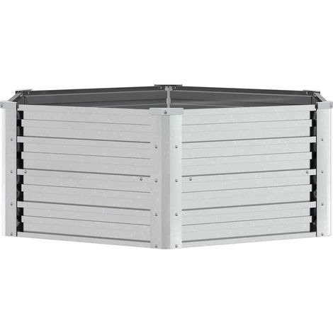 Maison Exclusive - Letto Rialzato da Giardino 129x45 cm in Acciaio Zincato Argento