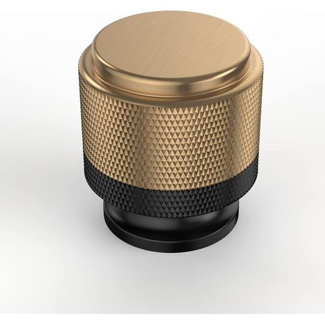 Lot de 10 Boutons de Meuble Métal Noir et Doré, Poignées pour Armoire et Tiroir, Mixte Métal Tendance pour Cuisine, Chambre, Salon, Design Moderne pour Placards Porte Tiroir (1/5)