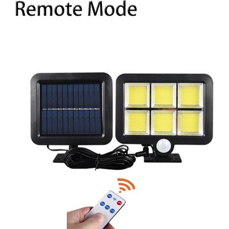 Lampe solaire, applique murale étanche avec détecteur de mouvement, 3 modes, 120 COB avec télécommande-AquaForge
