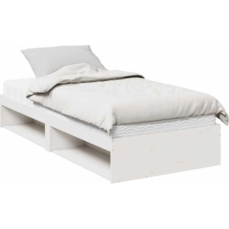 Maison Exclusive - Tagesbett mit Matratze Weiß 90x200 cm Massivho