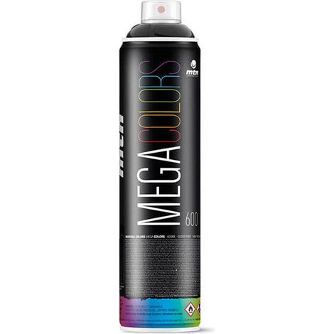 Bombe de peinture mega 600ml - Noir - MTN