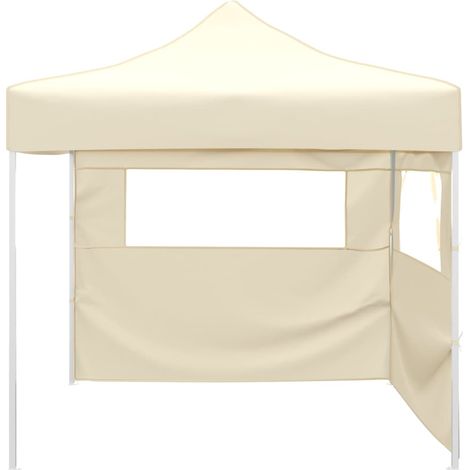 Tonnelle de jardin,Tente pliable avec 2 parois 3 x 3 m Crème CFW310778 (1/5)