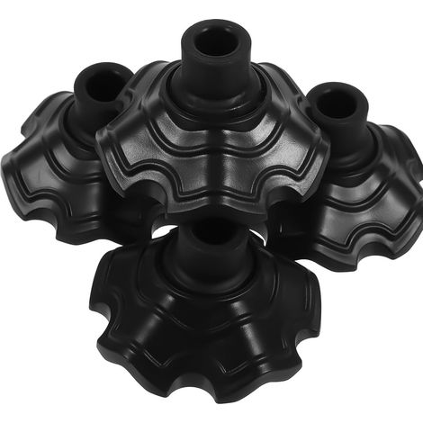 4pcs Embouts de Pied de Chaise en Plastique Noir, Protège-Pieds Antidérapants pour Pieds de Table et Tabouret Diamètre 13mm, sans Outils, Adaptés Salon Cuisine Plusieurs Styles (1/5)