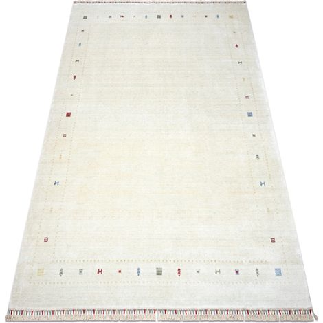 Alfombra HERIZ A0987C estructura crema - hilo de bambú, exclusiva, elegante beige 200x290 cm (1/5)
