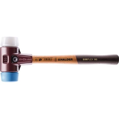Schonhammer SIMPLEX L.405mm Kopf-D.60mm weich/mittelh.HO TPE-soft blau/Superpl.