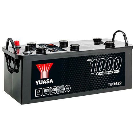 Yuasa – Batterie camion 12V 150Ah 900A – Technologie plomb calcium – Dimensions 514x218x210mm – Poids 39,2kg - YBX1622