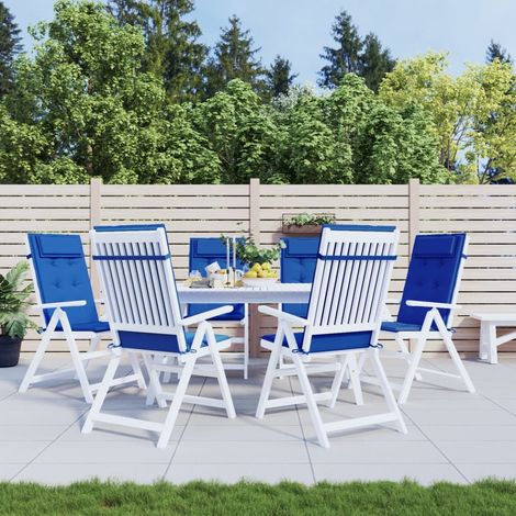 Lot de 6 Coussins de chaise à Dossier haut,Coussins de Chaise haut Dossier Siège Confortables bleu royal -AD26274 (1/5)