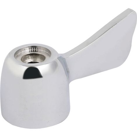 Wasserhahn Zubehör Zinklegierung Universal Fit Griff Schraubdeckel Silber Ton (1/4)