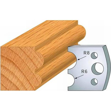 Jeu de 2 Fers Profilés Acier HT 40 x 4 mm - N°051 Boudin 8 et 6 mm - Outil de menuiserie - Diamwood