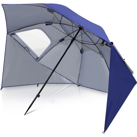 Parasol abri solaire UV50+ Parasol d’Extérieur, Parasol de Terrasse, Parapluie hawaïen inclinable 210m avec housse de protection