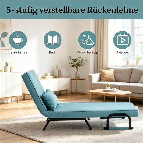 Canapé-lit, chaise de couchage convertible, chaise TV extensible avec dossier réglable (uniquement avec chaise de couchage)