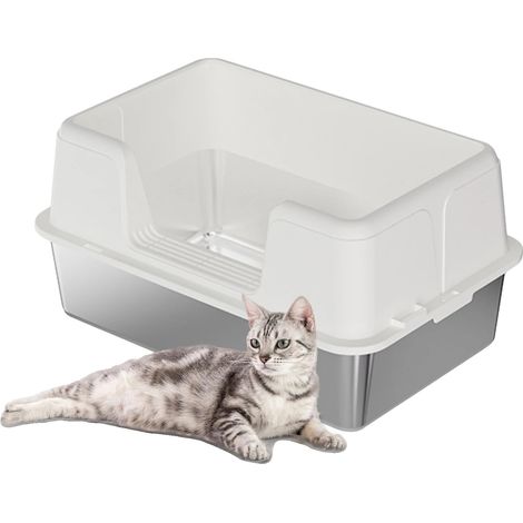 Arenero para gatos, tapa desmontable, resistente a salpicaduras, varios tamaños. (1/2)