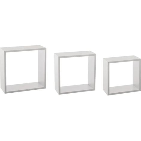3 grandi mensole a parete fixy cubo bianco - 5five (1/3)
