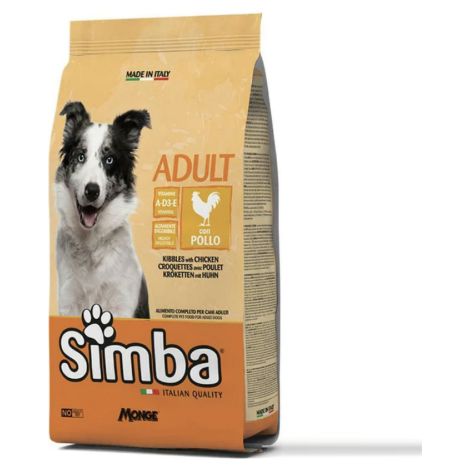 Monge Simba nourriture pour chien 20 kg croquettes au poulet pour chiens adultes vitamines A-D3-E sans colorants artificiels ni conservateurs ajoute's