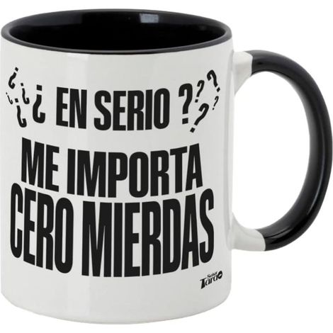 ORION91 Taza cerámica 350 ml "En serio me importa cero..." Originales Frases Graciosas Regalos Divertidos - SpazioLuzio