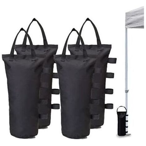 PA 4er-Pack Gewichtstaschen, Beingewichte für Pop-Up-Zelt, Pavillongewichte, Pavillongewichte, Gewichte für Pavillon, Terrassenschirm, Schwarz (1/4)