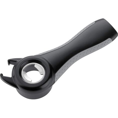 Ouvre-Bouteille/Boîte/Bocaux 5 en 1 Plastique Noir 6 x 2,8 x 14.5 cm (1/4)