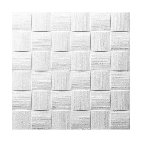 GLOUPIE Pannelli Decorativi Effetto 3D Per Parete E Soffitto In Polistirolo Estruso 50 x 50 cm 8 Pezzi Per 2 MQ Fantasia Dublin (1/5)