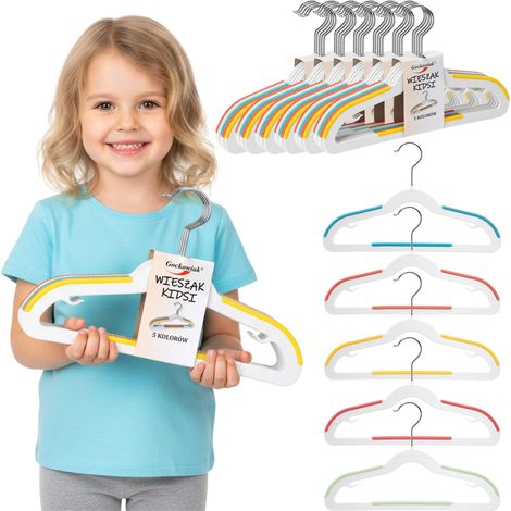 KIDSI Kinderkleiderbügel, 30er-Set, mehrfarbig