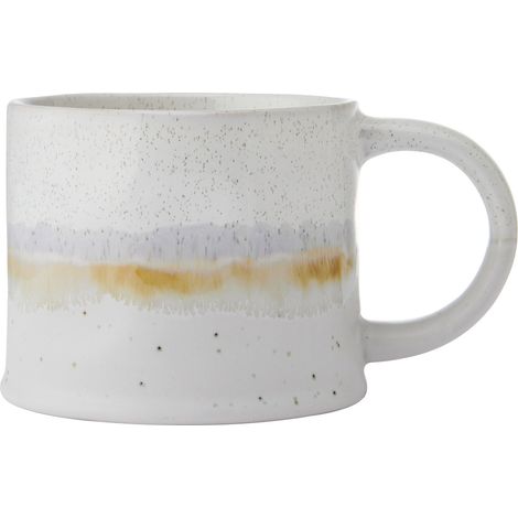 Mikasa weiß reaktive Glasur Steinzeugbecher, Tasse für Tee und Kaffee, 450ml