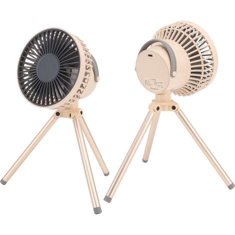 Multifunktionaler Mini-Campingventilator 2000 mAh mit Ständer für Reisen, Farbe Khaki. (1/5)