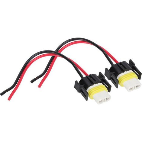 Prise femelle en céramique 2PCS H11 PORTE CERAMIQUE, 2 Broches de Câblage de Câblage Remplacement electronique connecteur (1/4)