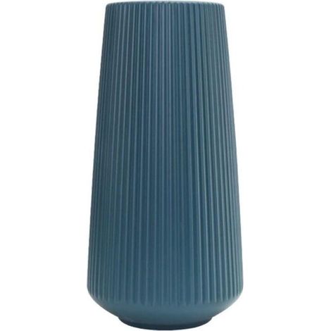 Grand vase décoration salon moderne pour herbe de pampa pour décoration de table décoration de maison verte blanche en plastique semblable à la céramique, pour décorer le salon, la chambre, le bureau, (1/4)