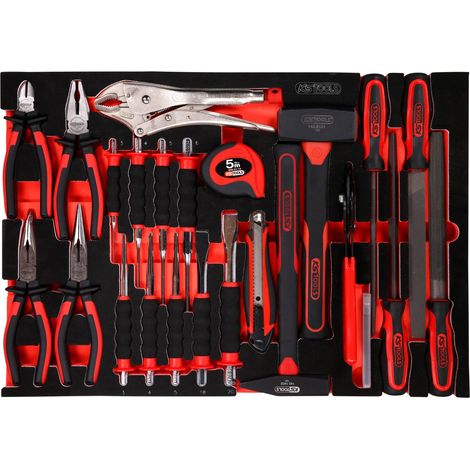 KS TOOLS Jeu de pinces, marteaux et burins dans insert en mousse, 33 pcs ( 811.0033 ) (1/2)
