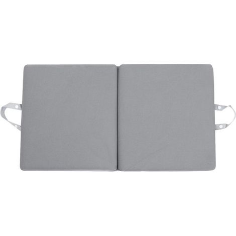 Tapis de genoux pliable 66 cm, coussin de jardin rembourré et résistant à l'eau, pour jardinage, camping et yoga, gris clair (1/5)
