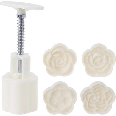 Kunststoff-Mondkuchenform, 50 g, Pflaumenblüten-Ausstecher, Keksausstecher, DIY-Fondant-Backwerkzeug