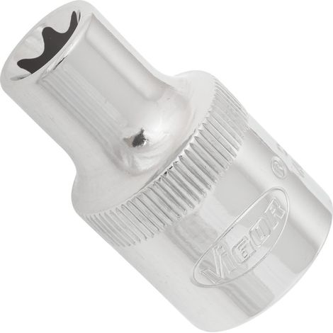 VIGOR T-Profil Steckschlüsseleinsatz, Vierkant hohl 12,5 mm (1/2), Außen TX Profil, E11 (1/3)