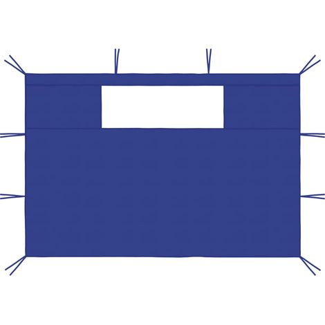 Parois latérales de belvédère avec fenêtres 2 pcs Bleu (1/5)