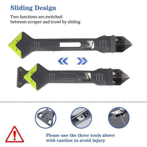 Lisseur Joint Silicone, Outil Joint Silicone 5 en 1 peut être Utilisé pour les Carreaux de Sol de Cuisine (1/4)