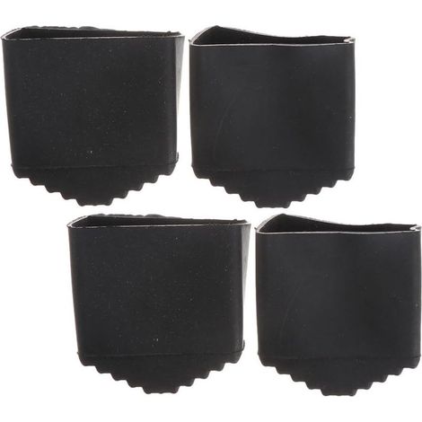 Patin Escabeau - Caoutchouc Noir Antidérapant - Pour Échelle et Escabeau - Lot de 4 - 4,3 x 4,2 x 2,3 cm (1/5)