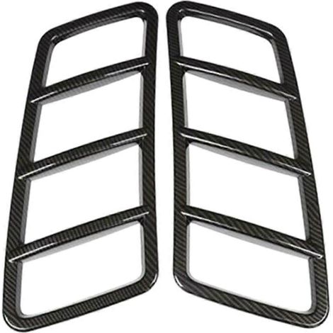 2x Schwarze Motorlüftungsabdeckung aus Kohlefaser für (1/5)