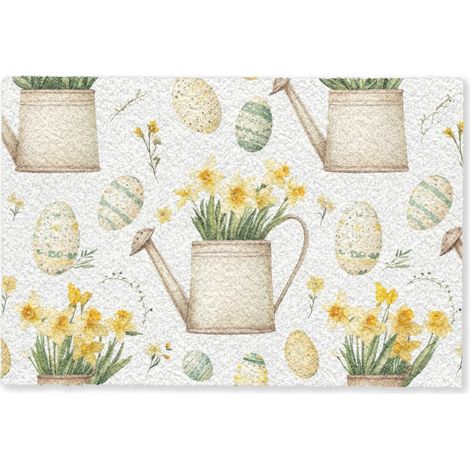 FELPUDO Regadera - Flores - Huevos 60x40 cm (1/5)