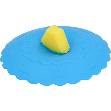 Couvercle en silicone pour tasse, anti-poussière et résistant à la chaleur, compatible boissons chaudes et froides, pour cuisine et maison, bleu (1/5)